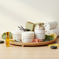Gaia's Love Ultimate Pamper Gift Set - all 5 products on spa tray
