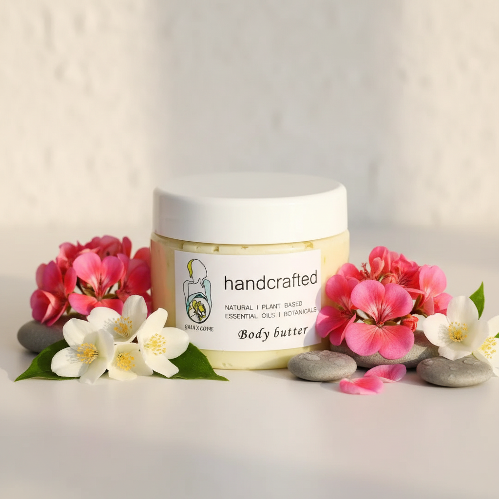 Jasmine and Geranium Body Butter with Logo