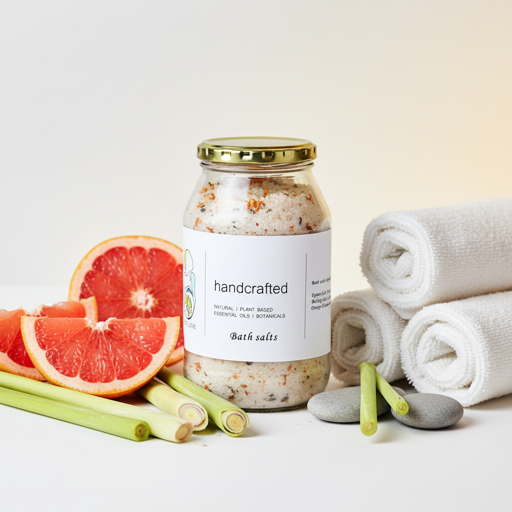 Lemongrass and Pink Grapefruit Bath Salts